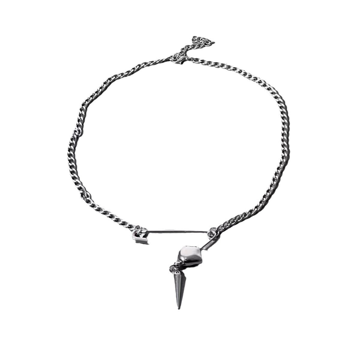 Street Pin Choker | Y2K-Cyber Cutie, Sparkle-Crystal Kiss Style