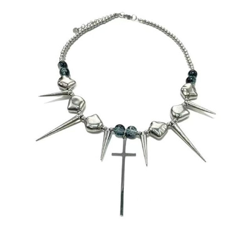 Punk Studs Choker | Gothic-Nocturne Doctrine, Metal-Mech Desire Style