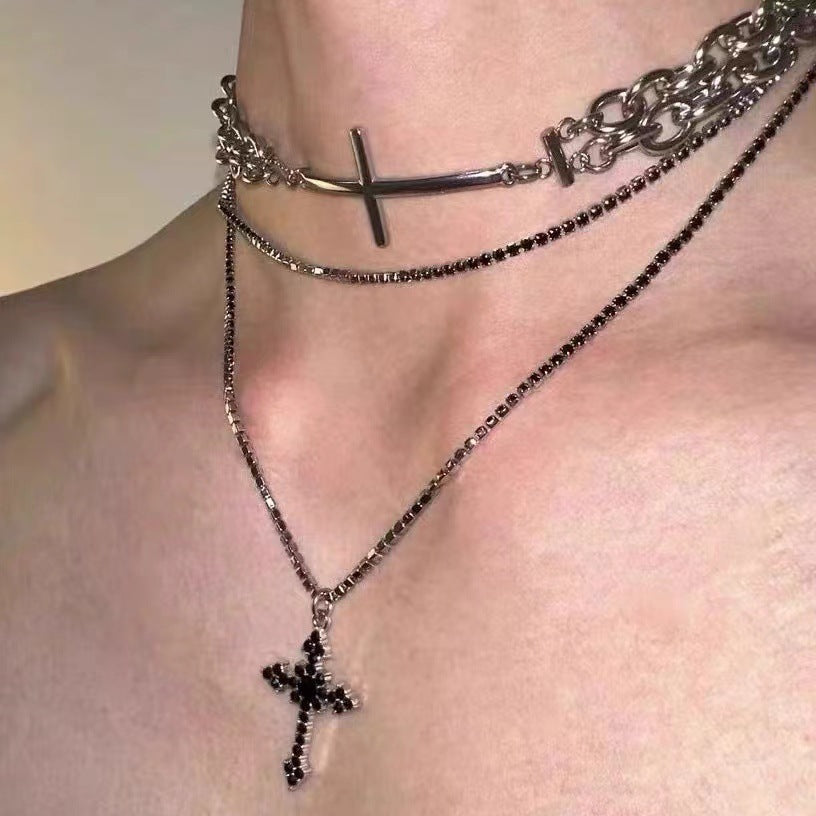 Dark Cross Choker | Gothic-Nocturne Doctrine Style