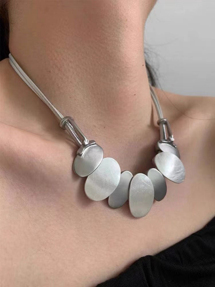 Silver Disc Choker | Metal-Mech Desire Style