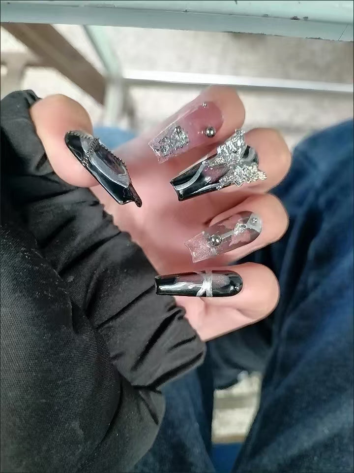 Blackpink Butterfly Press-On Nails | Butterfly-Delicate Wings, Y2K-Cyber Cutie, Metal-Mech Desire, Cute-Sweet Suggestion Nail Art