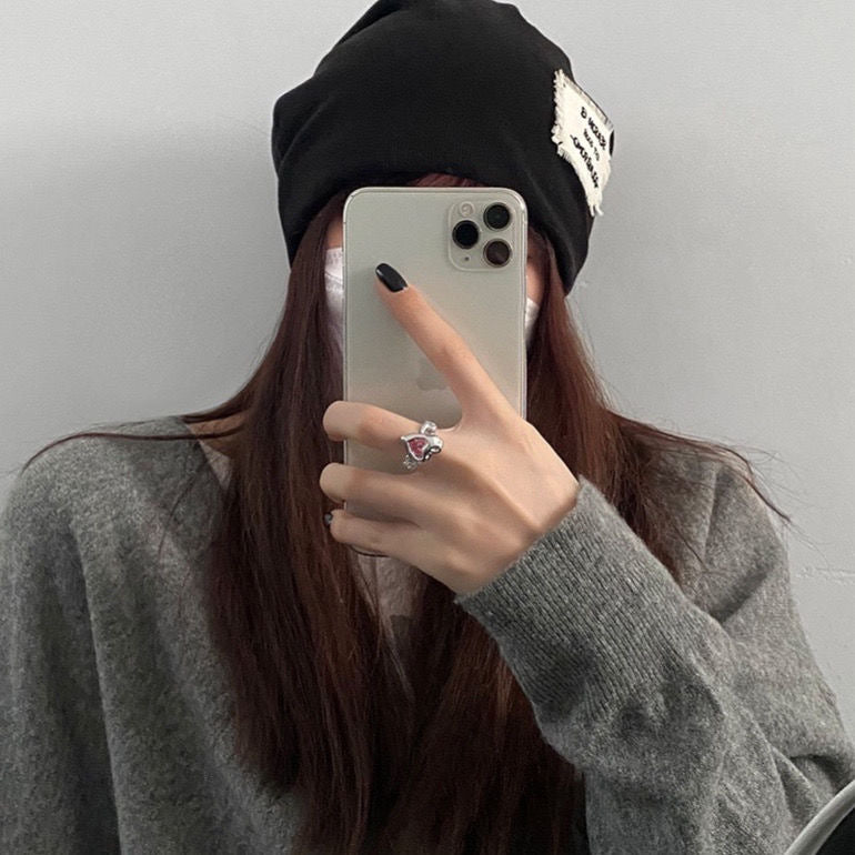 Pink Heart Ring | Y2K-Cyber Cutie, Metal-Mech Desire, Cute-Sweet Suggestion Accent