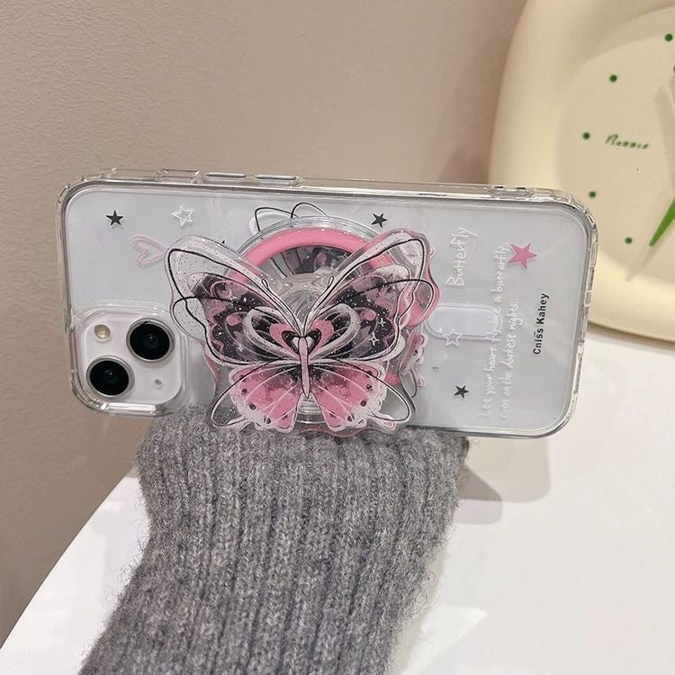 Mag Wings Phone Grip | Gothic-Nocturne Doctrine, Butterfly-Delicate Wings, Y2K-Cyber Cutie, Minimalist-Zero Emotion Accessory