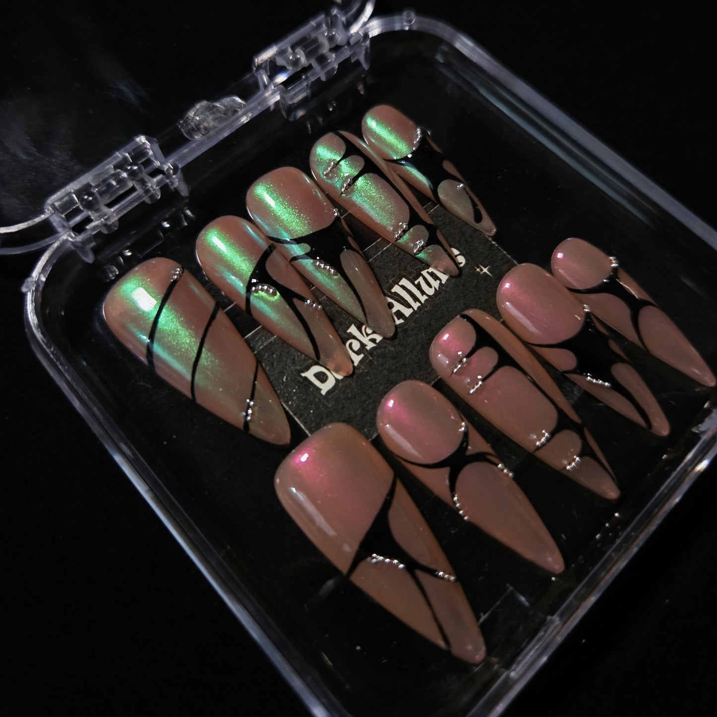 Dream Catcher Press-On Nails | Y2K-Cyber Cutie, Metal-Mech Desire Nail Art