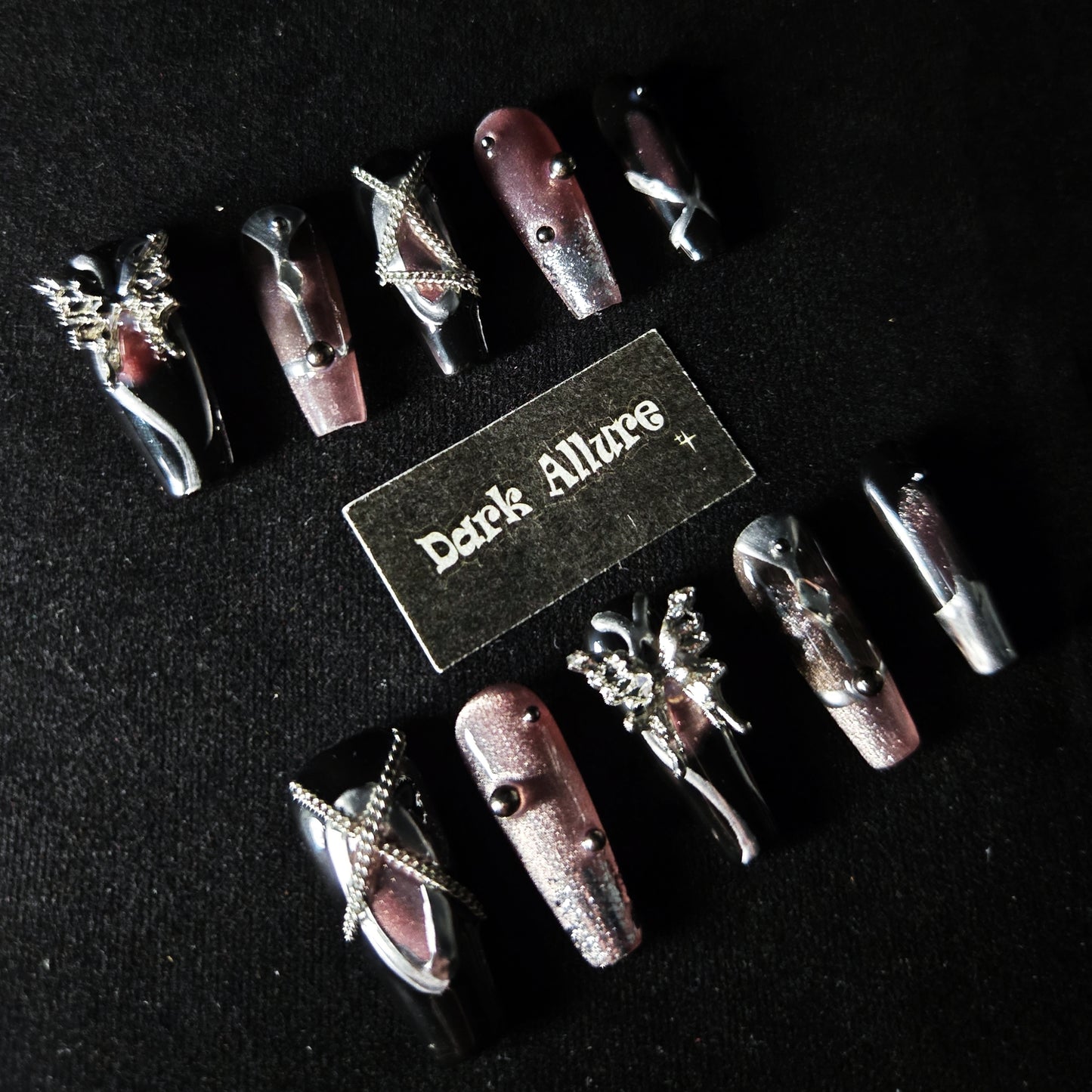 Blackpink Butterfly Press-On Nails | Butterfly-Delicate Wings, Y2K-Cyber Cutie, Metal-Mech Desire, Cute-Sweet Suggestion Nail Art